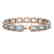 24.51 CTW Aquamarine & Diamond Halo Bracelet 10K Rose - 2