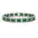 26.21 CTW Emerald & Diamond Halo Bracelet 10K White