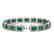 26.21 CTW Emerald & Diamond Halo Bracelet 10K White - 2