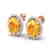 5 CTW Citrine & Micro Pave VS/SI Diamond Earrings Halo