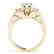 1.2 CTW Certified VS/SI Diamond 3 Stone Ring 14K Yellow - 2