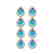7.81 CTW Swiss Topaz & Diamond Halo Earrings 10K Rose