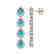 7.81 CTW Swiss Topaz & Diamond Halo Earrings 10K Rose - 2