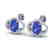 3.50 CTW Tanzanite & Micro Pave VS/SI Diamond Earrings