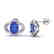 3.50 CTW Tanzanite & Micro Pave VS/SI Diamond Earrings - 2