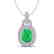 2.50 CTW Emerald & Micro Pave VS/SI Diamond Necklace