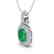 2.50 CTW Emerald & Micro Pave VS/SI Diamond Necklace - 2