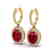 4.25 CTW Ruby & Micro Pave VS/SI Diamond Earrings