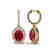4.25 CTW Ruby & Micro Pave VS/SI Diamond Earrings - 2