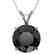 2.50 CTW Fancy Black VS Diamond Solitaire Necklace 10K