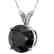 2.50 CTW Fancy Black VS Diamond Solitaire Necklace 10K - 2