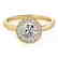 0.9 CTW Certified VS/SI Diamond Solitaire Halo Ring 14K