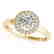 0.9 CTW Certified VS/SI Diamond Solitaire Halo Ring 14K - 2