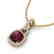 3.50 CTW Garnet & Micro VS/SI Diamond Necklace 18K