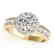 1.6 CTW Certified VS/SI Diamond Solitaire Halo Ring 14K