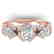 2 CTW Certified VS/SI Diamond Art Deco 3 Stone Ring