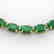 40 CTW Emerald Eternity Tennis Necklace 14K Yellow Gold