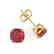 4 CTW Cushion Cut Pink Tourmaline Solitaire Stud - 2