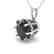 1.50 CTW Black Certified Diamond Necklace 14K White