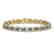 10.76 CTW London Topaz & Diamond Halo Bracelet 10K