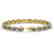 10.76 CTW London Topaz & Diamond Halo Bracelet 10K - 2