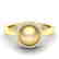 0.25 CTW Micro Pave Halo VS/SI Diamond & Golden Pearl