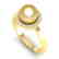 0.25 CTW Micro Pave Halo VS/SI Diamond & Golden Pearl - 2