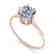 1.0 CTW VS/SI Cushion Diamond Art Deco Ring 14K Rose - 2