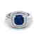 2.52 CTW Sapphire & Micro VS/SI Diamond Pave Halo Ring