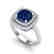 2.52 CTW Sapphire & Micro VS/SI Diamond Pave Halo Ring - 2