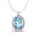 2.75 CTW Sky Blue Topaz & Micro VS/SI Diamond Halo