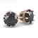 3.0 CTW Black Diamond Stud Solitaire Earrings 14K Rose