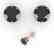 3.0 CTW Black Diamond Stud Solitaire Earrings 14K Rose - 2