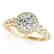 1.05 CTW Certified VS/SI Diamond Solitaire Halo Ring