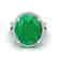 12 CTW Emerald & Micro Pave VS/SI Diamond Halo Ring 18K