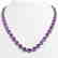 35.13 CTW Amethyst & Diamond Halo Necklace 10K White