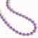 35.13 CTW Amethyst & Diamond Halo Necklace 10K White - 2