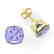 12 CTW Cushion Cut Tanzanite Designer Solitaire Stud - 2