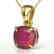 2 CTW Cushion Cut Ruby Designer Solitaire Necklace 18K