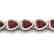 25 CTW Garnet & Micro Pave VS/SI Diamond Bracelet Heart