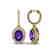 3.50 CTW Amethyst & Micro Pave VS/SI Diamond Earrings - 2