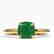 2 CTW Cushion Cut Emerald Solitaire Engagement Ring 18K
