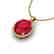 12 CTW Ruby & Micro Pave VS/SI Diamond Halo Necklace - 2