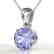 2 CTW Tanzanite Designer Inspired Solitaire Necklace