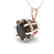2.0 CTW Black VS/SI Diamond Solitaire Necklace 14K Rose