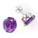 18 CTW Amethyst Designer Solitaire Stud Earrings 18K - 2