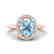 2 CTW Sky Blue Topaz & Micro VS/SI Diamond Ring Halo