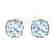 9 CTW Cushion Cut Aquamarine Inspired Solitaire Stud