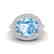 5 CTW Sky Blue Topaz & Micro Pave VS/SI Diamond Ring - 2