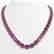 50.99 CTW Amethyst & Diamond Halo Necklace 10K Rose